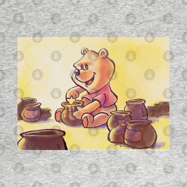 bear with honey by gzavye's 